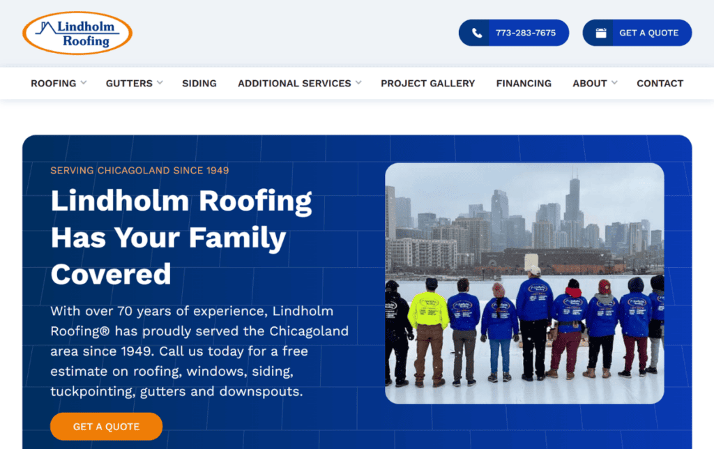 Portfolio Lindholm Roofing